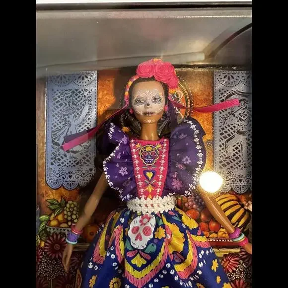 Barbie Dia De Los Muertos 2022 Day of The Dead Doll Calavera Face Collectible - Picture 1 of 9